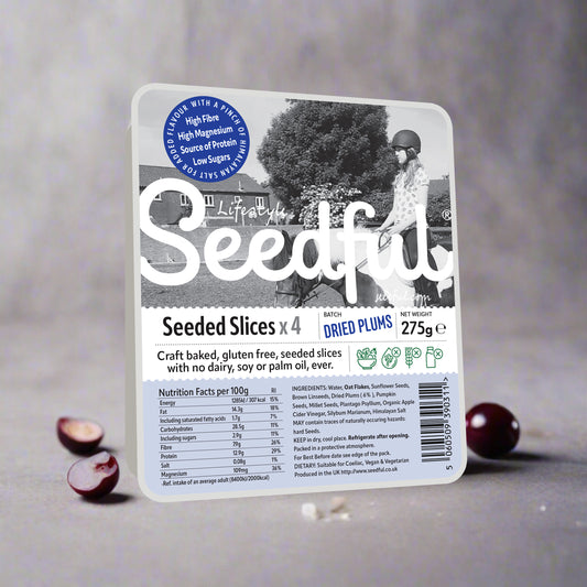 7 rebanadas de 275 g con semillas y ciruelas secas (4 rebanadas cada paquete)