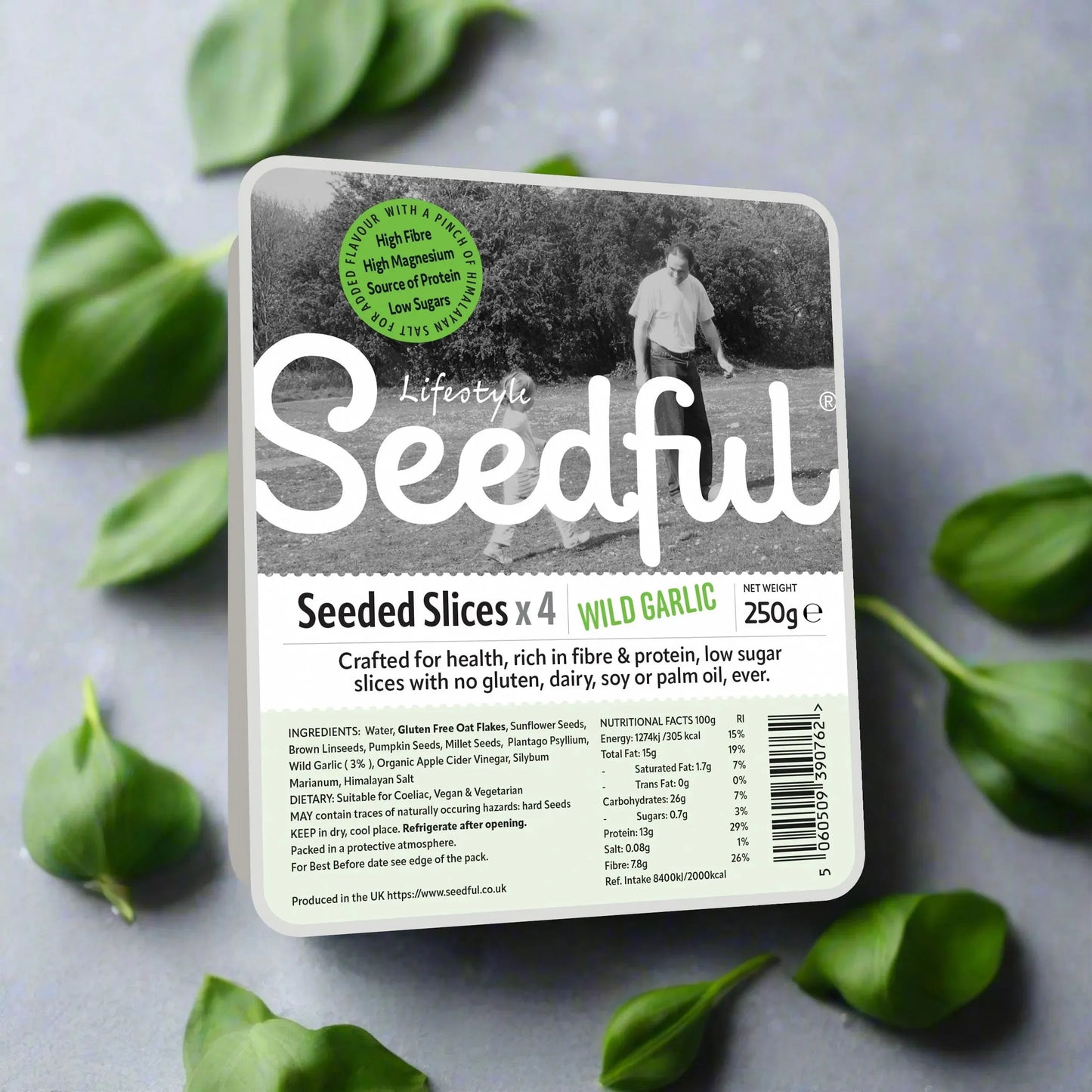 1 x 250g SEEDFUL Slices with Wild Garlic ( 4 Slices Each Pack )