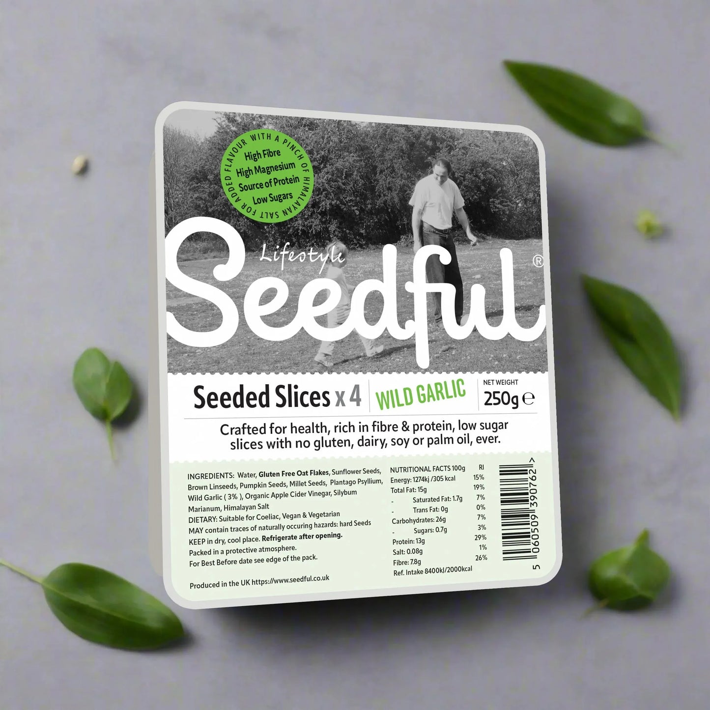 1 x 250g SEEDFUL Slices with Wild Garlic ( 4 Slices Each Pack )