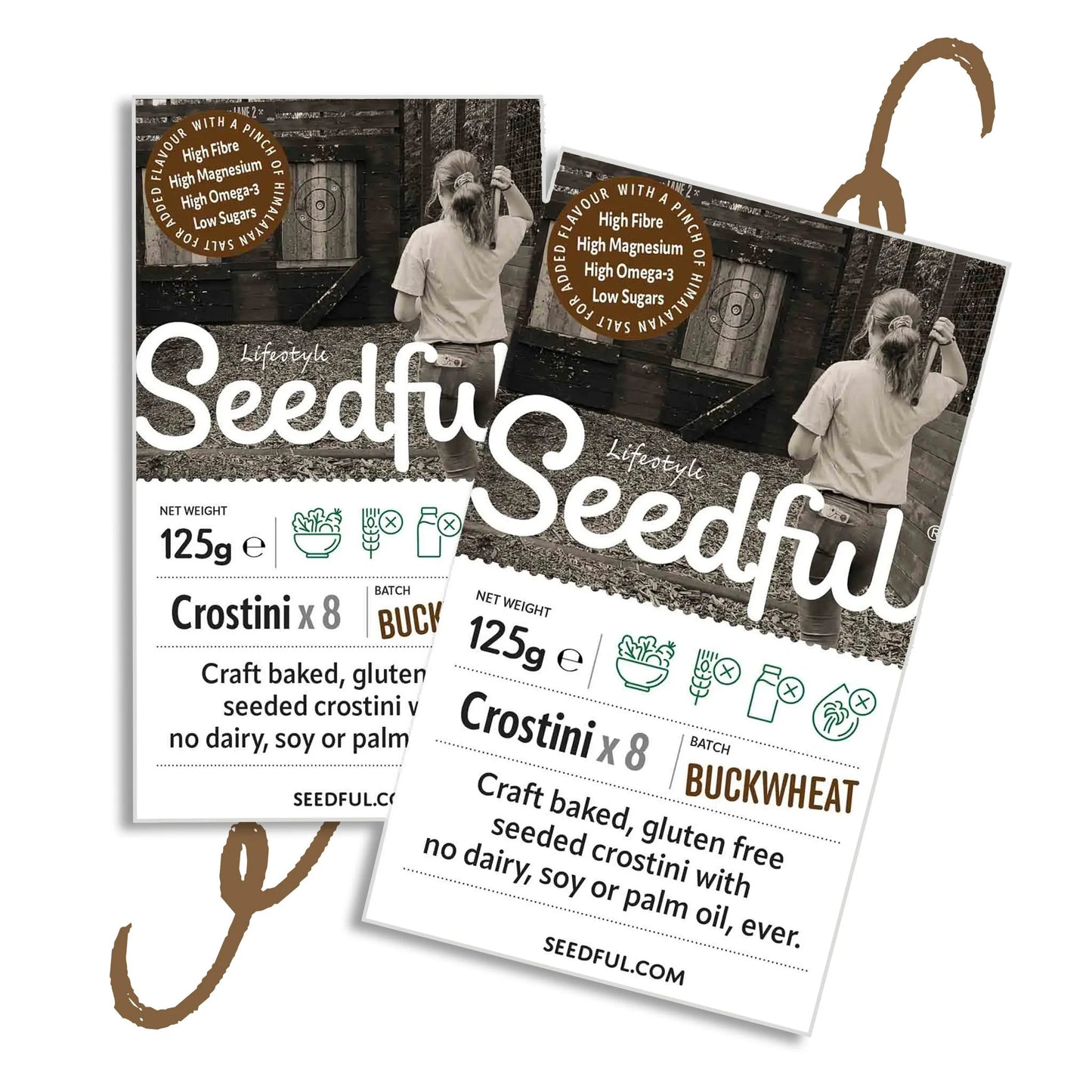 2 x 125g SEEDFUL Buckwheat Crostini ( 8 Per pack )