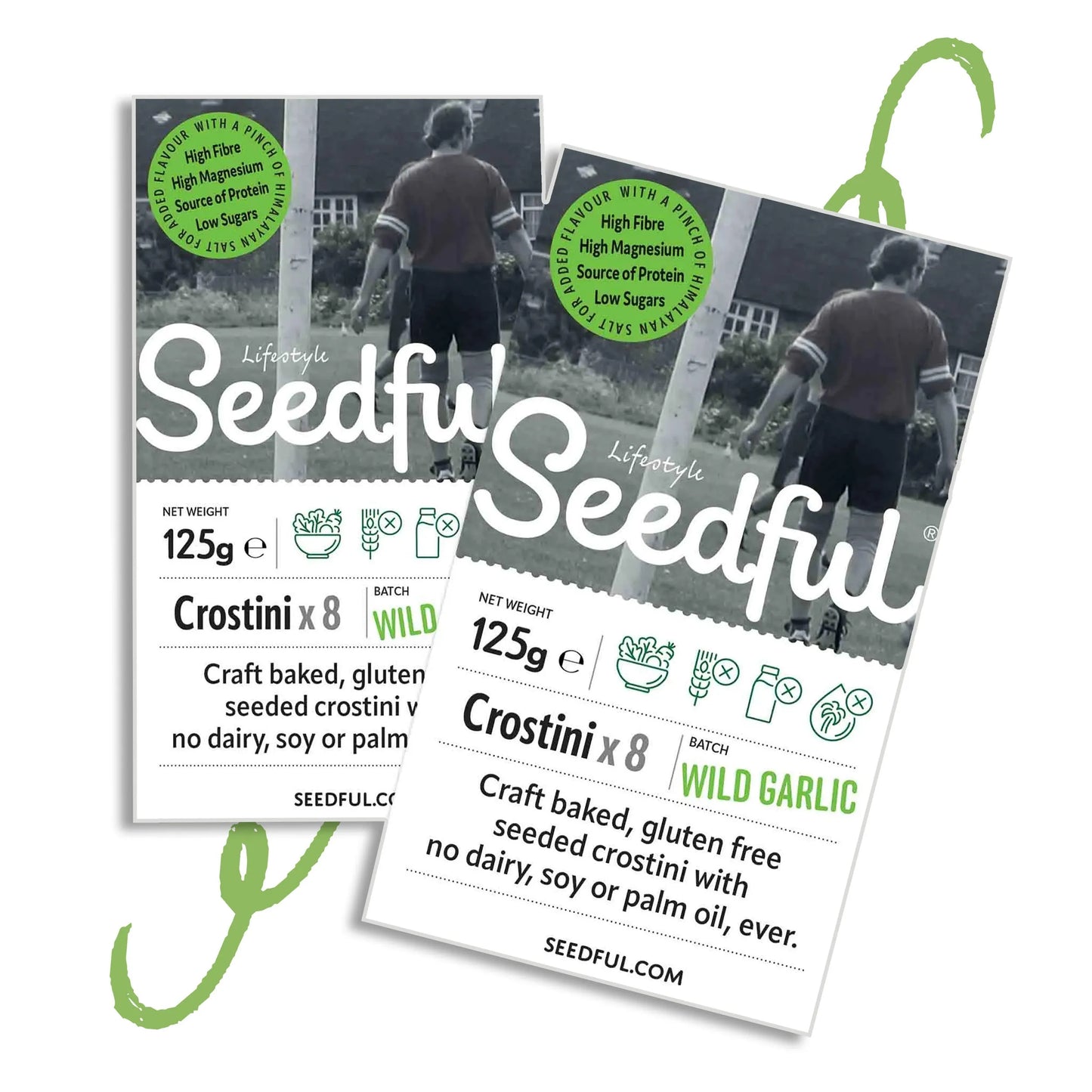 2 x 125g SEEDFUL Crostini with Wild Garlic ( 8 Per pack )